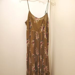 Madewell green maxi dress
